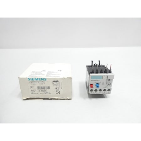 Siemens 4.5-6.3A AMP OVERLOAD RELAY 3RU1116-1GB0